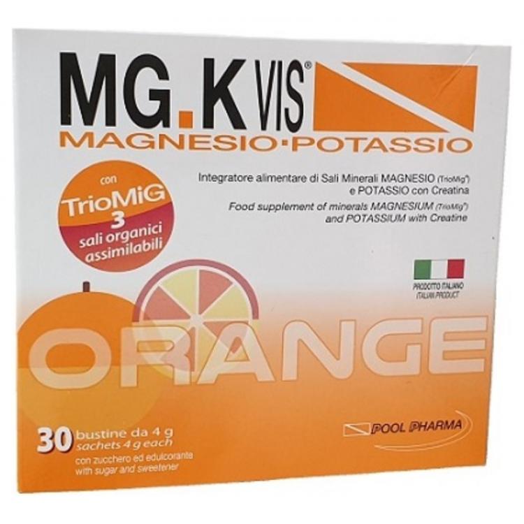 Pool Pharma MGK Vis Magnesio e Potassio 15 Buste Gusto Arancia