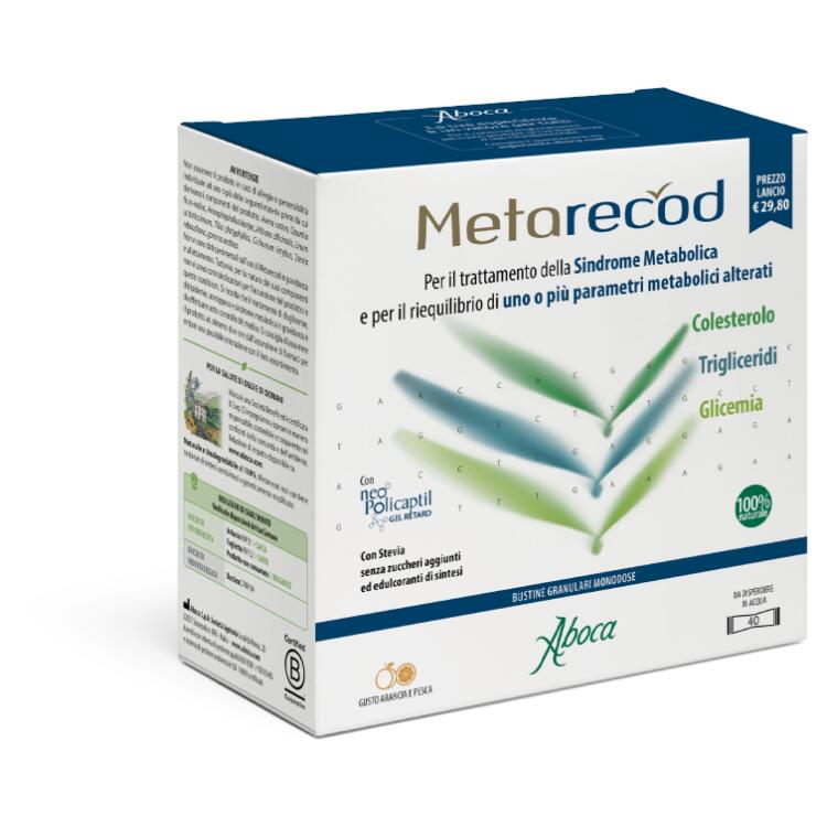 ABOCA Metarecod 40 Bustine Integratore Naturale per la Sindrome Metabolica